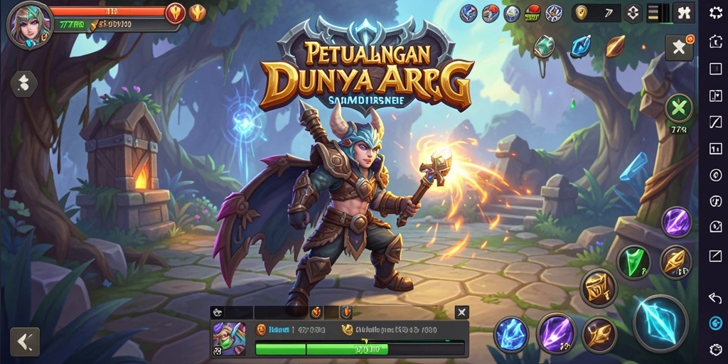 Tampilan gameplay ARPG yang dinamis dan menarik di 77RP.