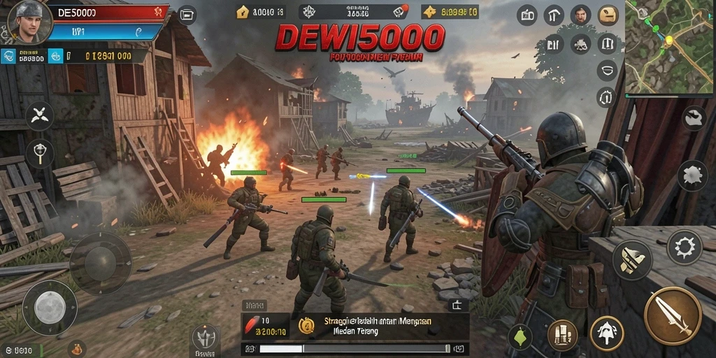 Tampilan gameplay DEWI5000 yang penuh strategi dan aksi.