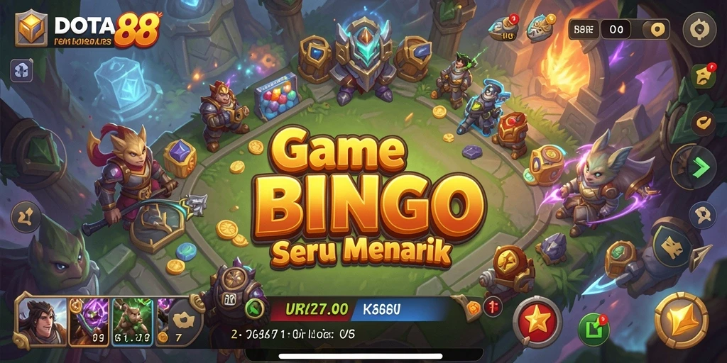 Tampilan gameplay Bingo yang seru dan interaktif di DOTA88.