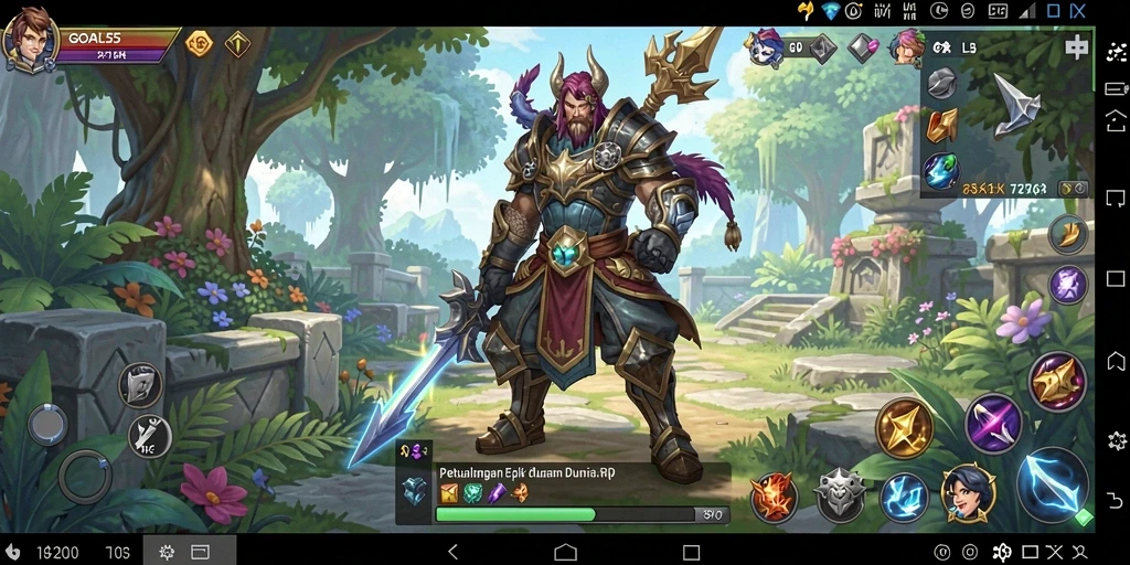 Tangkapan layar dari gameplay seru dalam GOAL55, menunjukkan pertempuran epik.