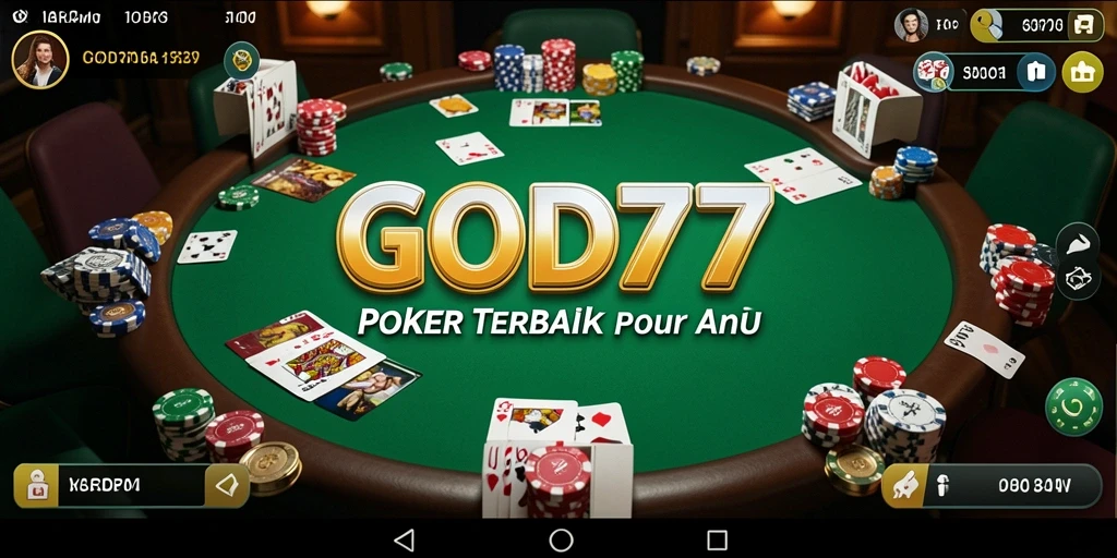 Tampilan gameplay poker yang menarik di GOD77.