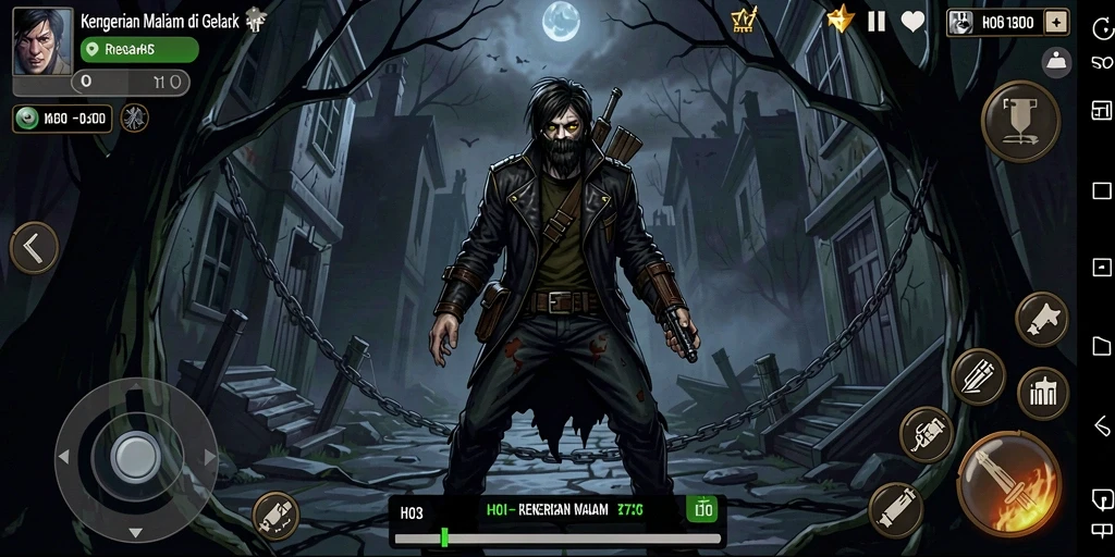 Gameplay H03 yang mendebarkan dan menyeramkan di kegelapan.