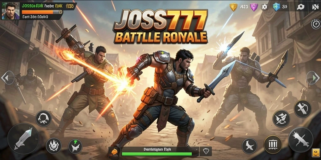 Gameplay JOSS777 yang penuh aksi dalam mode Battle Royale.