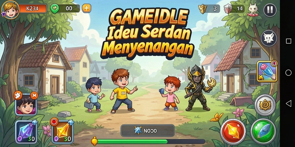 Tampilan gameplay K234 yang menarik dengan elemen Idle.
