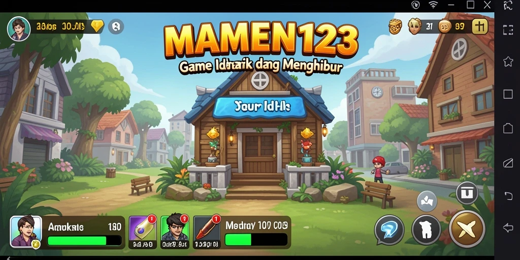 Tampilan gameplay MAMEN123 dengan karakter yang berkembang pesat.