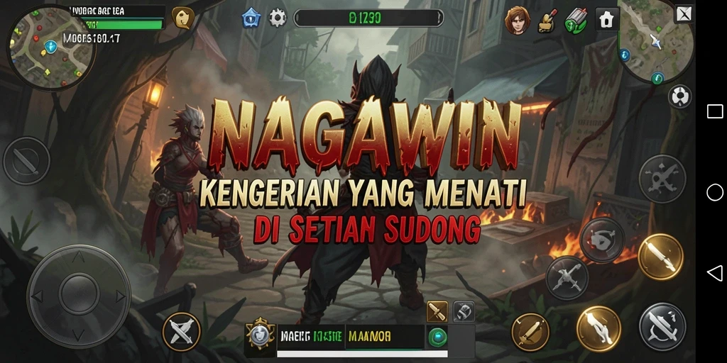 Screenshot menampilkan suasana mencekam dalam NAGAWIN.