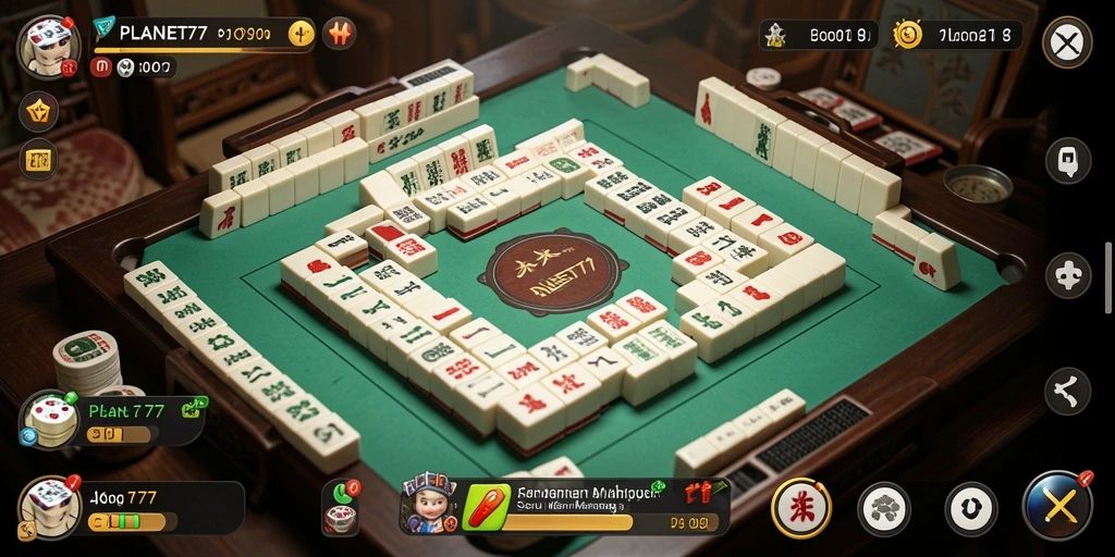 Screenshot gameplay <strong>PLANET77</strong> yang menampilkan aksi seru Mahjong.