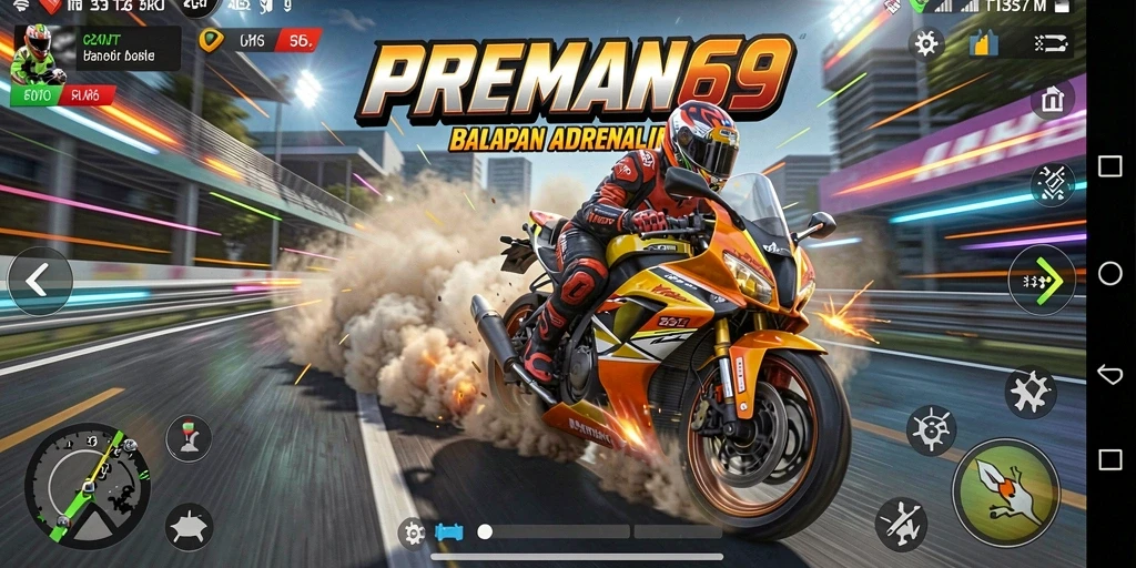 Gameplay seru balapan motor yang menegangkan.
