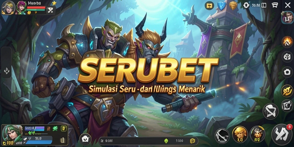 Tampilan screenshot dari SERUBET yang menunjukkan gameplay simulasi yang menarik.